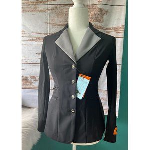 RJ Classics Palermo Orange Label Black Show Coat Size 0R NWT